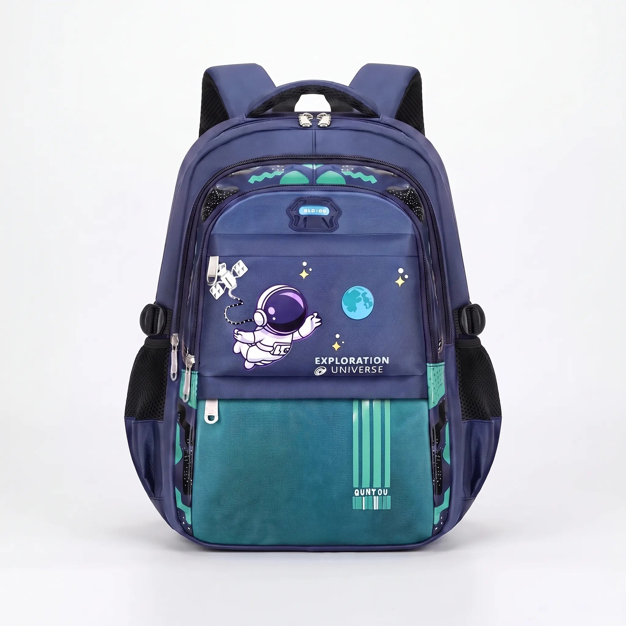 Koulureppu | Monella taskulle, Astronautti-kuvio | 46 cm