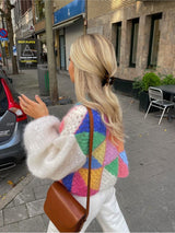 Lotte | Värikäs tilkkutakki-Cardigans-EmiyoSuomi