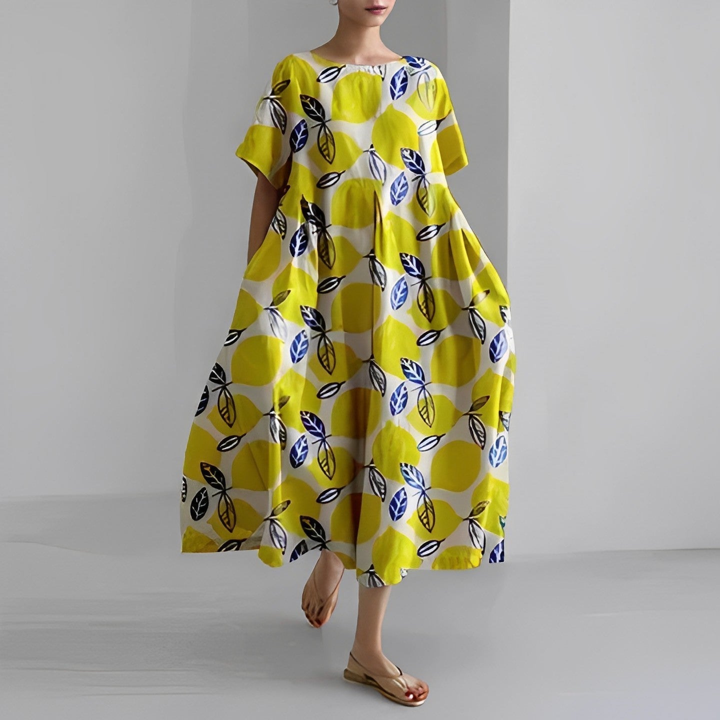 Ronja Löysä - Mekko Painettu - Mode Élégante-Mekot-EmiyoSuomi
