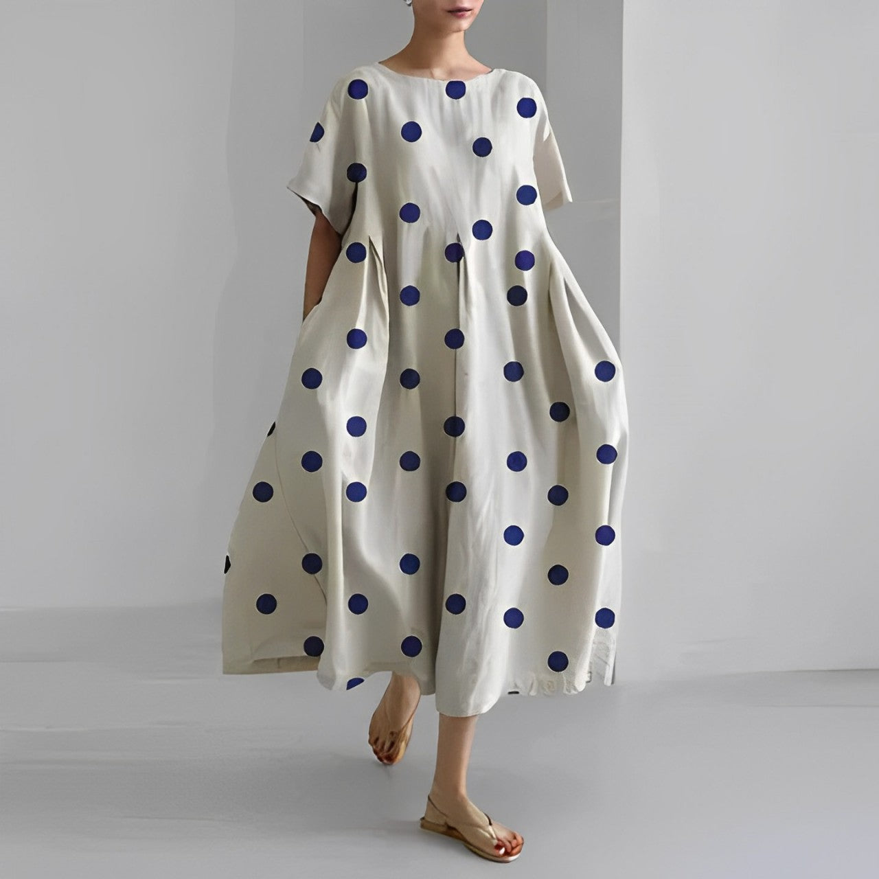 Ronja Löysä - Mekko Painettu - Mode Élégante-Mekot-EmiyoSuomi