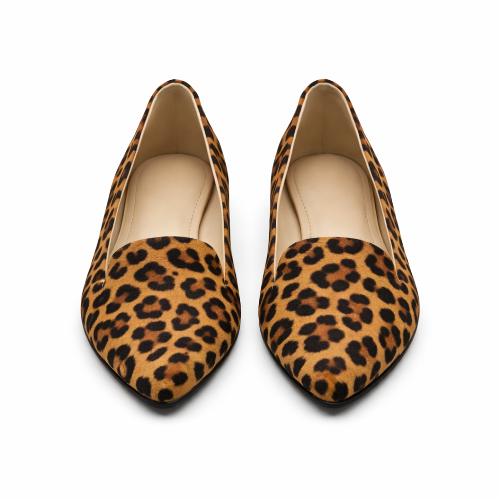 Naisten Ballerina-kengät | Leopardiprint, Terävä Nenä | Slip On Comfort