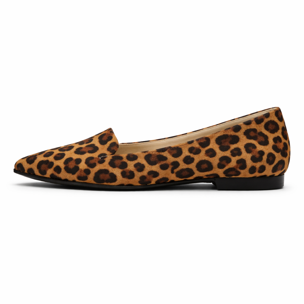 Naisten Ballerina-kengät | Leopardiprint, Terävä Nenä | Slip On Comfort