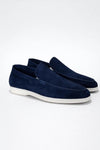 Miesten nahkaiset slip-on kengät, kevyet rennot loaferit