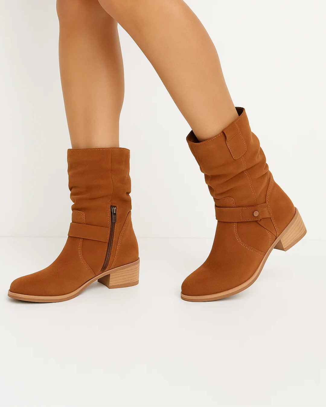 Naisten nilkkakengät | Mukava nahka, slip-on | Rento tyyli