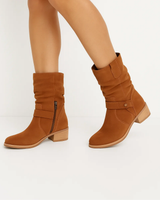 Naisten nilkkakengät | Mukava nahka, slip-on | Rento tyyli