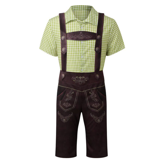 Herre Tracht - Broderet Dirndl - Holdbart Oktoberfest Stof - Traditionel Festdragt