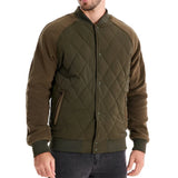 Miesten Bomber-takki | Quilted Varsity Nappisulkija