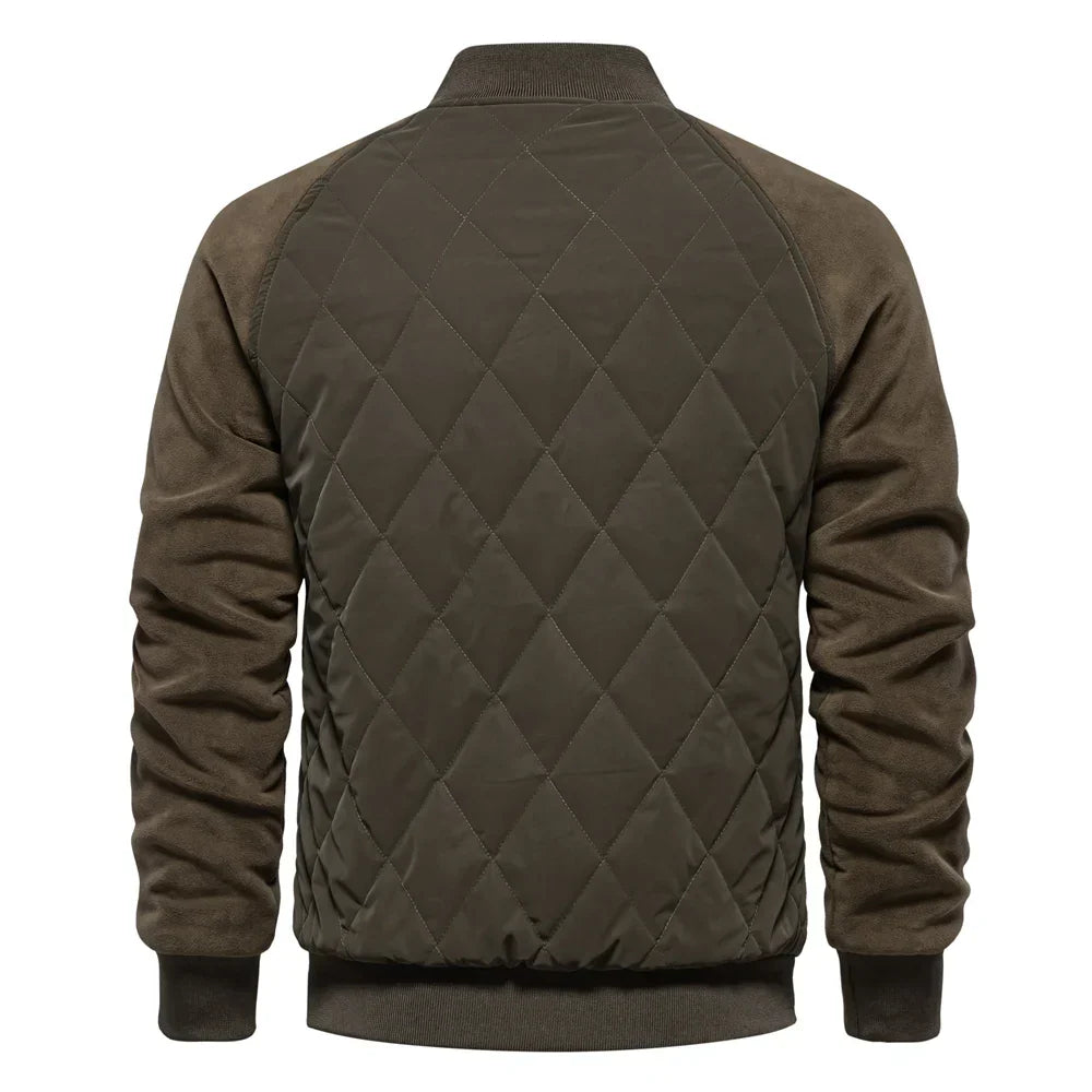Miesten Bomber-takki | Quilted Varsity Nappisulkija