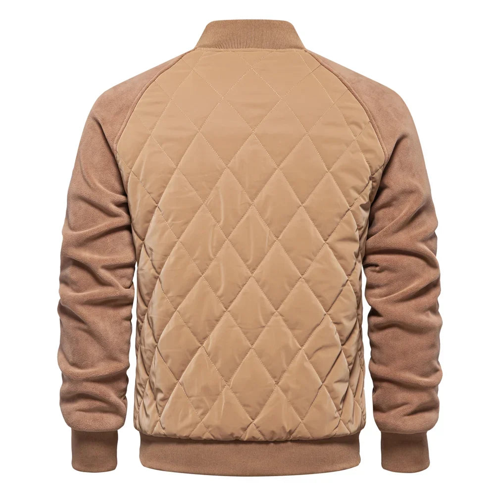 Miesten Bomber-takki | Quilted Varsity Nappisulkija