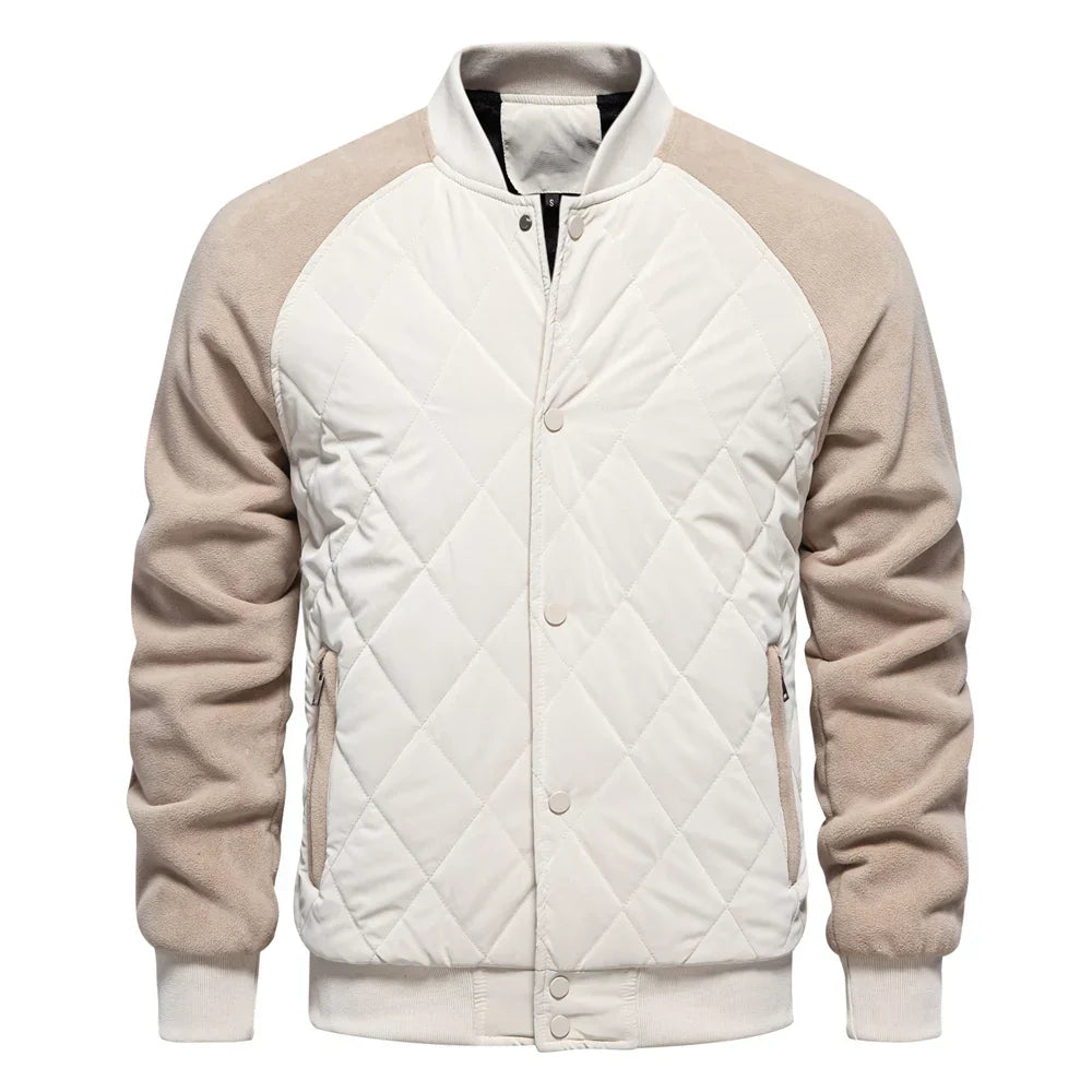 Miesten Bomber-takki | Quilted Varsity Nappisulkija