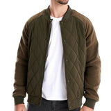 Miesten Bomber-takki | Quilted Varsity Nappisulkija