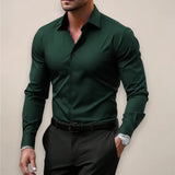 Miesten paitapuserot slim fit stretch elegantti bisnes
