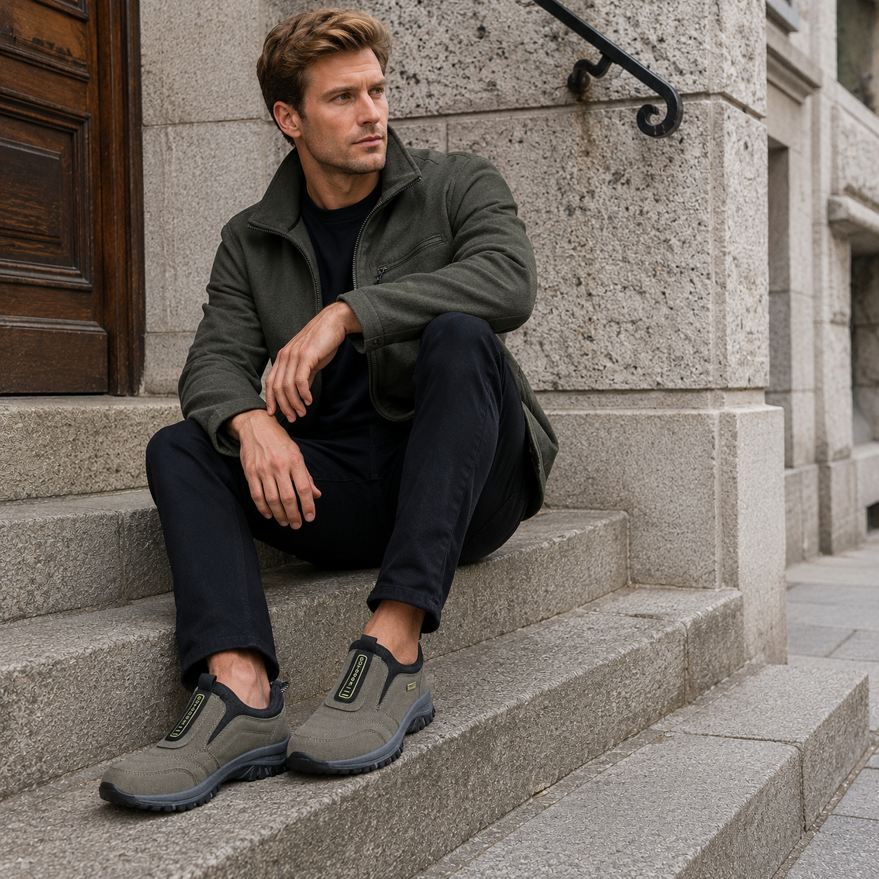 Heren wandelschoenen - lichte zool - antislip