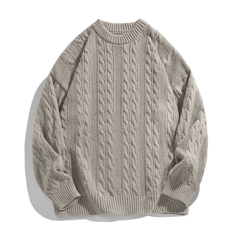 Miesten Neulepaita | Kaapeli Kudos Crewneck | Lämmin