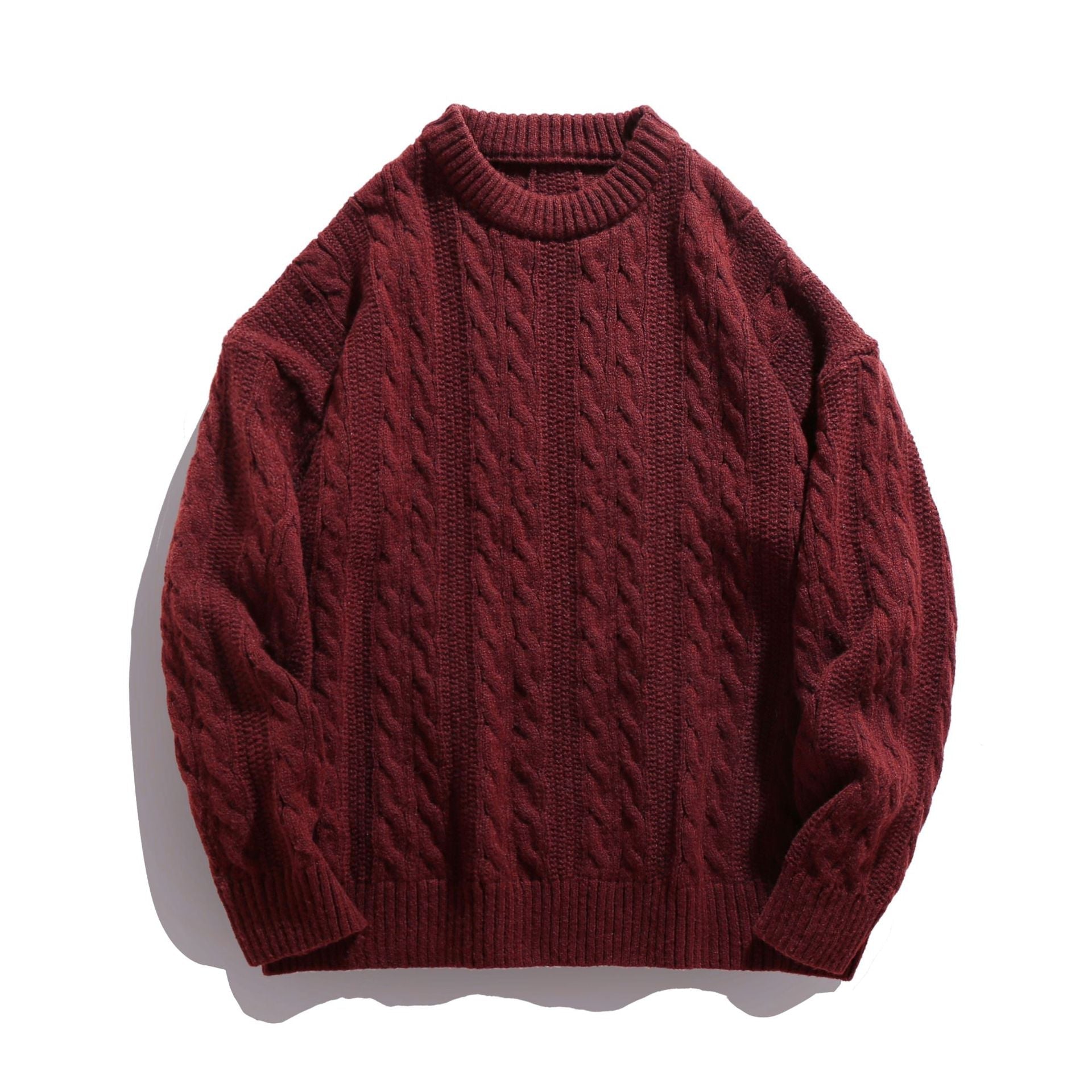 Miesten Neulepaita | Kaapeli Kudos Crewneck | Lämmin