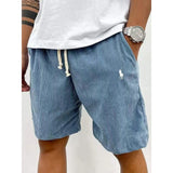 Men's Casual Shorts | Corduroy Fabric, Elastic Waist | Relaxed Fit