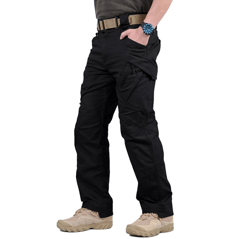 Miesten tactical cargo housut ulkoiluun useilla taskuilla