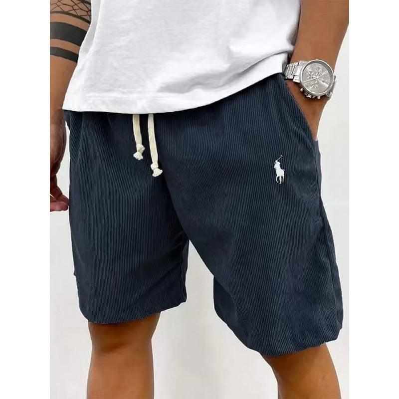 Men's Casual Shorts | Corduroy Fabric, Elastic Waist | Relaxed Fit