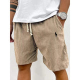 Men's Casual Shorts | Corduroy Fabric, Elastic Waist | Relaxed Fit