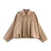 Bombertakki | Naisten Oversized | Khaki, Crème, Ruskea