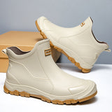 Herren Gummistiefel - Wasserdicht - Rutschfeste Sohlen - Flexibler Einstieg