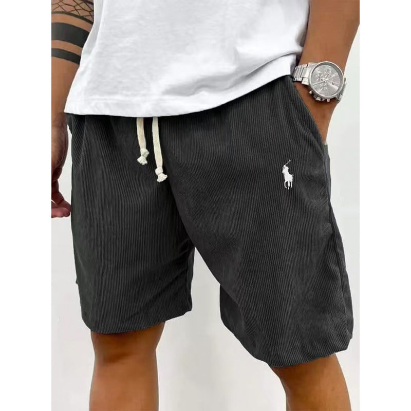 Men's Casual Shorts | Corduroy Fabric, Elastic Waist | Relaxed Fit