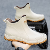 Herren Gummistiefel - Wasserdicht - Rutschfeste Sohlen - Flexibler Einstieg