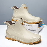 Herren Gummistiefel - Wasserdicht - Rutschfeste Sohlen - Flexibler Einstieg