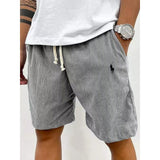 Men's Casual Shorts | Corduroy Fabric, Elastic Waist | Relaxed Fit