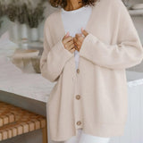 Naisten kaschmir cardigan oversized väljä istuvuus