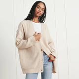 Naisten kaschmir cardigan oversized väljä istuvuus