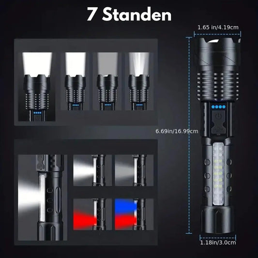 PowerBeam Sotilaslamppu 5000 Lumenia-**PowerBeam Military Torch with 5000 Lumens-EmiyoSuomi