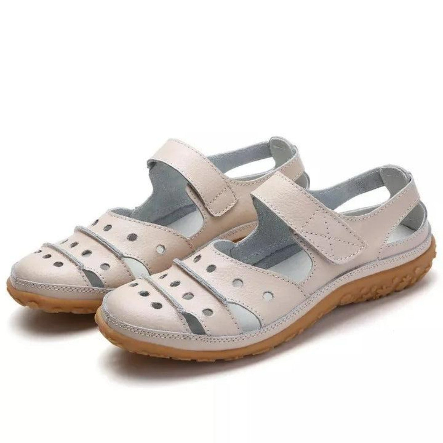 Naisten - Beige Sandalet - Laadukas, Mukava, Tyylikäs - Jokaiselle Tilaisuudelle-Sandaalit-EmiyoSuomi