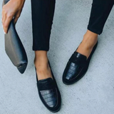 Naisten nahkaiset loaferit | Musta, klassinen tyyli