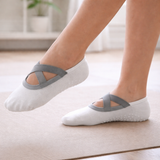 Naisten Pilates-sukat – Liukumattomat Puuvillagripit