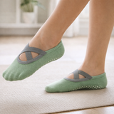 Naisten Pilates-sukat – Liukumattomat Puuvillagripit
