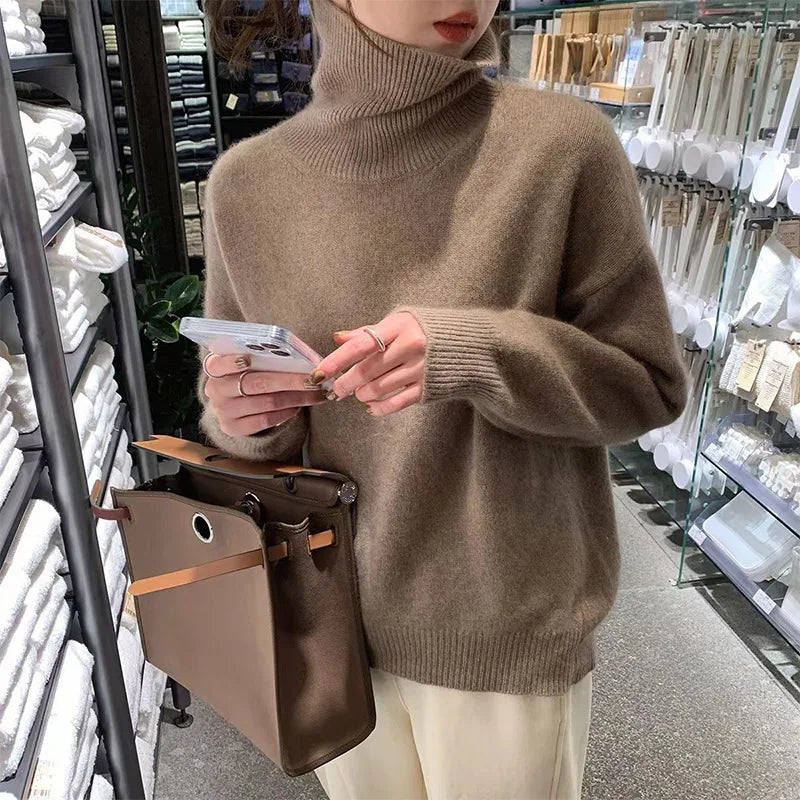 Rullakaula-neule | Polyesteri, Lämmin Väri | S–XL
