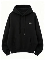 Unisex oversized huppari brodeerattu eläinkuvio löysä leikkaus hupulla
