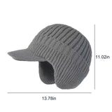 Neulottu lippalakkipipo unisex fleece vuorattu korvaklapeilla