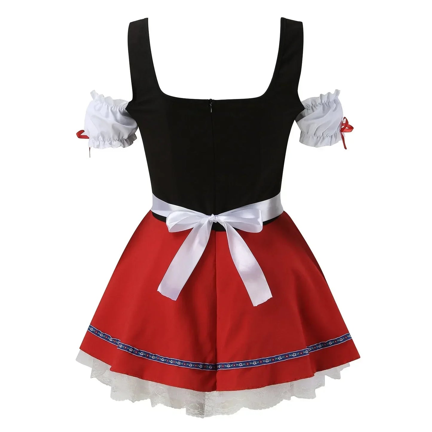 Damen Mini Dirndl Kleid - Leichtes Material - Oktoberfest Festkleid