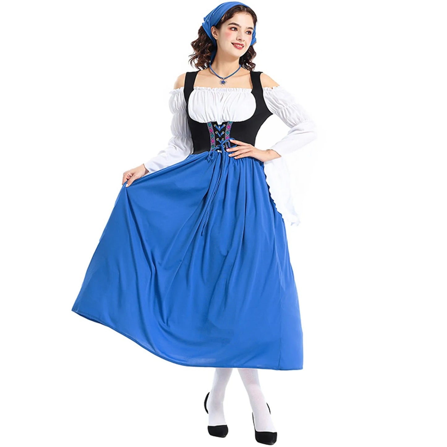 Naisten Pitkä Oktoberfest Dirndl Mekko - Kevyt Materiaali - Perinteinen Suunnittelu