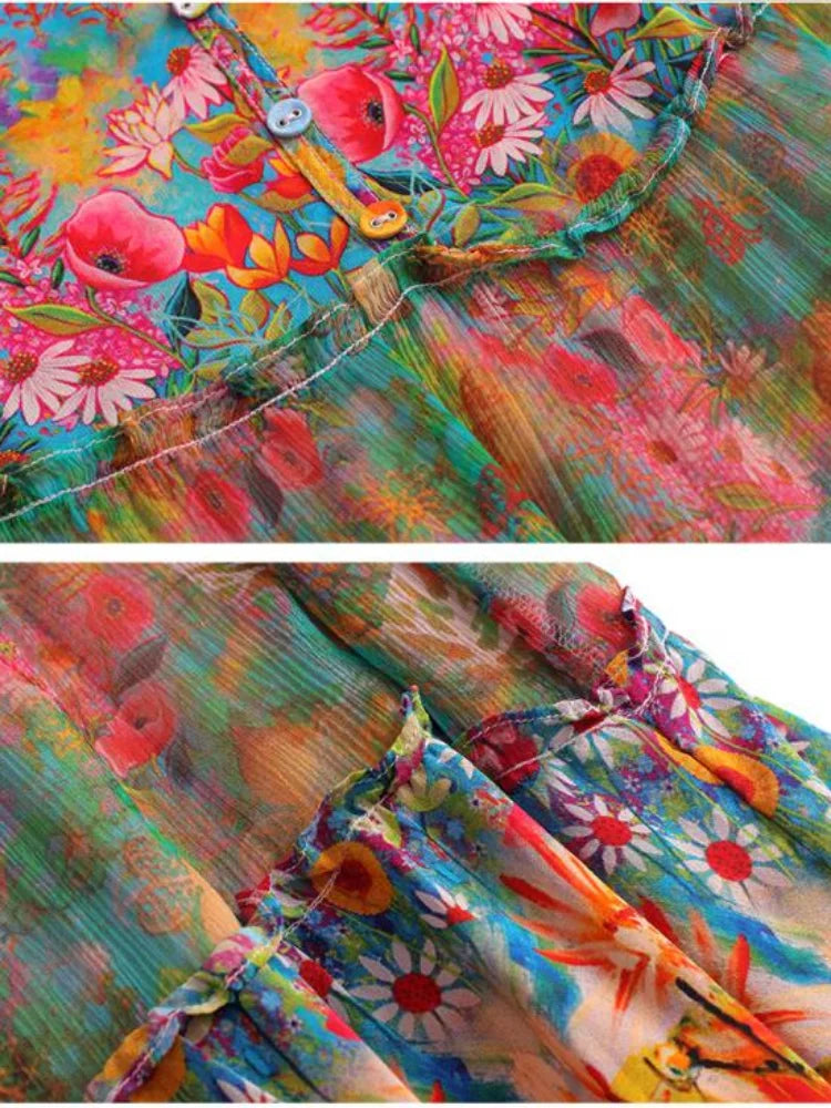 Boho Kukallinen Mekko - NAYARA™ - Style Été-Mekot-EmiyoSuomi