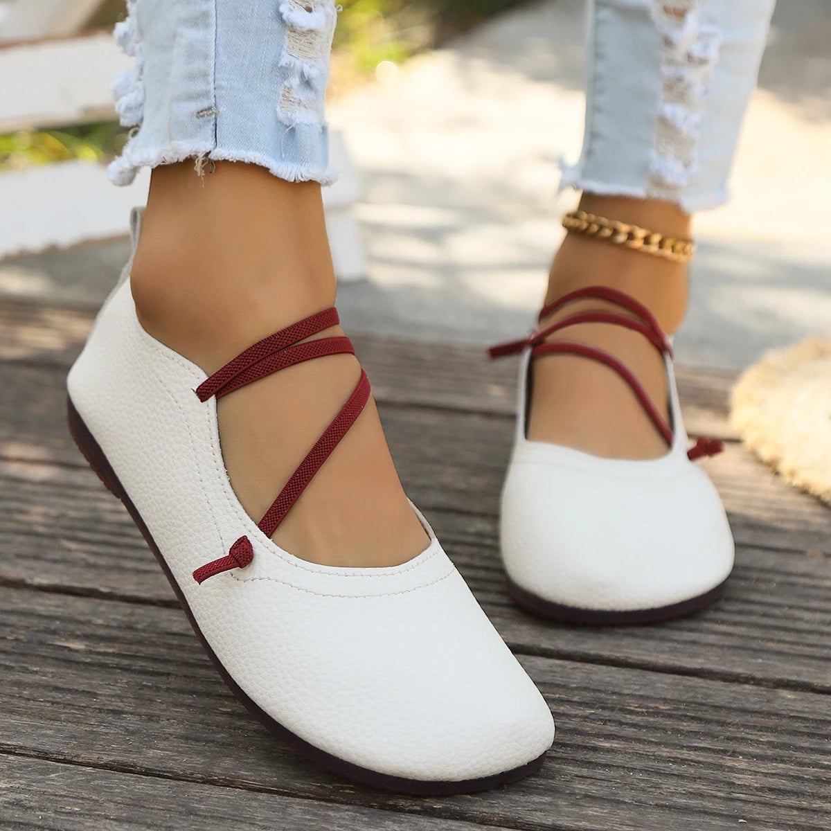 Rento nahkaflatit - neliskulmainen kärki - vintage loafers-Sandaalit-EmiyoSuomi