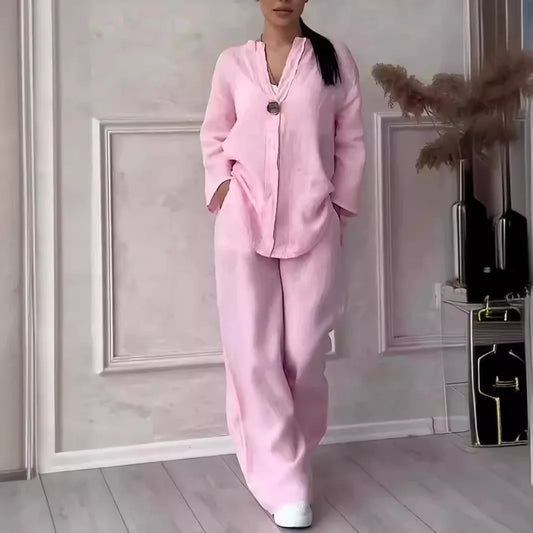 Puuvillaiset Liinavaatesetit - Rentoa Paita & Housut-clothing set-EmiyoSuomi