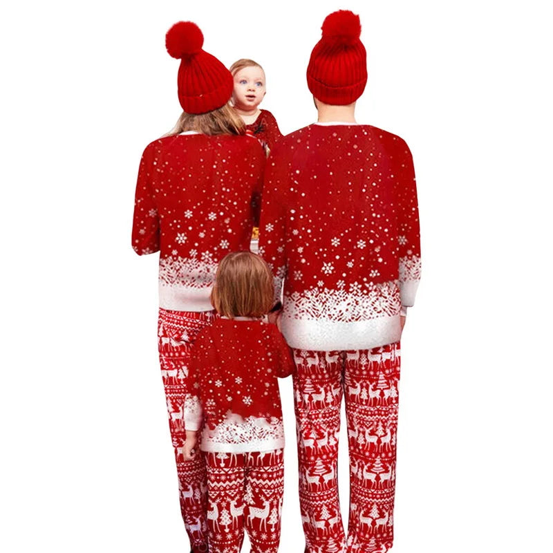 Naisten joulupyjama Rudolf-kuviolla löysä kroji talvi