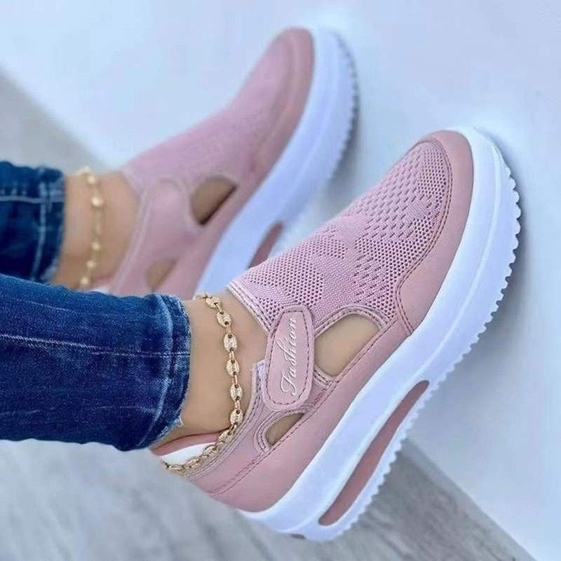 Naisten hengittävä Mesh Sneakers-kengät-EmiyoSuomi