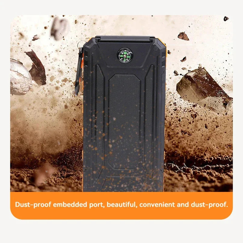 Aurinkoenergian Power Bank, jossa on taskulamppu - SolarCharge Pro-***Zonne-energie Powerbank met Zaklamp - SolarCharge Pro-EmiyoSuomi