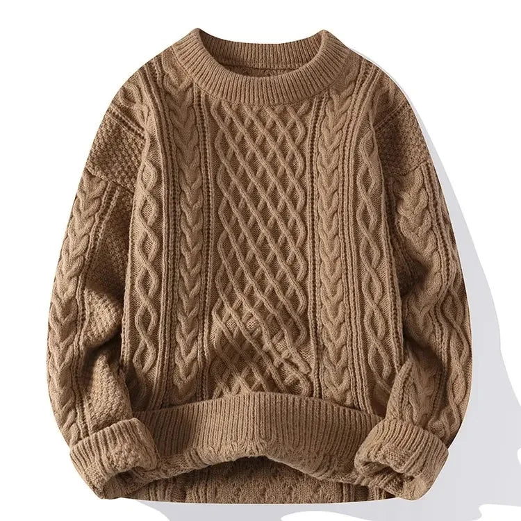 Jouluneule miesten villainen pyöreäkaula pullover syys- ja talvikauteen