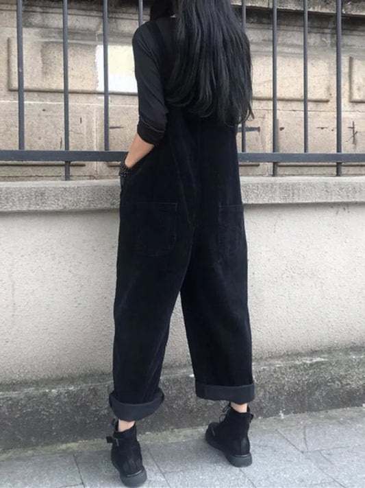 ZANZEA Vintage Haalarit - Syksyiset Oversize Housut-One-Pieces-EmiyoSuomi