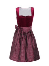 Naisten Dirndl-mekko - Pehmeä Kangas - Elegantti Punainen - Oktoberfest-juhlamekko